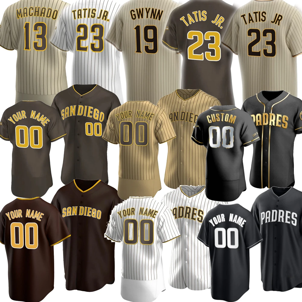 Padre Jersey San Diego 23 Fernando Tatis Jr. 13 Manny Machado 9 Jake Cronenworth 19 Tony Gwynn Baseball Jersey