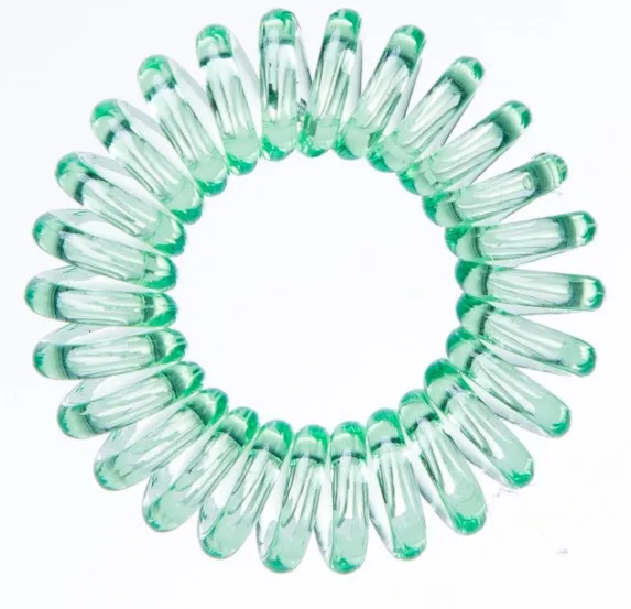 Wholesale Fashion 4cm Curly TPU  Elastic Telephone Line Hair Ties