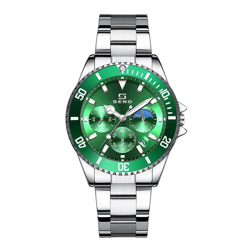 Best sell stainless steel back mens roles watches with calendar for business