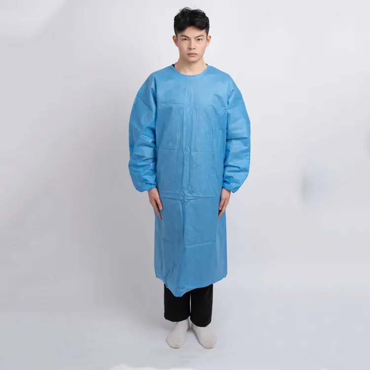 Hospital disposable medical surgical isolation gown sms pp pe non woven isolation gown