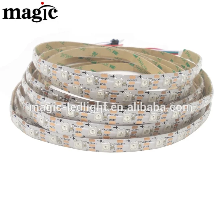 Силиконовая клейкая крышка ws2812B IP65 60 светодиодов на метр RGB SK6812 ws2812 полоса