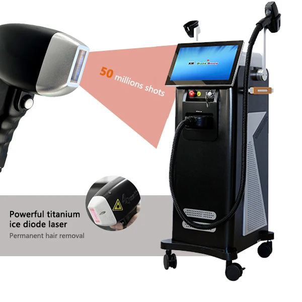1200W 1600W permanent hair remover laser hair removal 3 wavelength 808 755 1064 ice titanium platinum machine