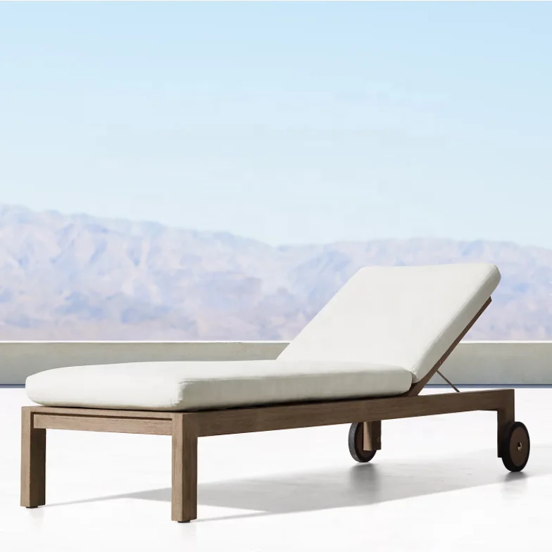 garden sunbed sun loungers outdoor furniture teak wood lounge chair hotel beach chairs for outside