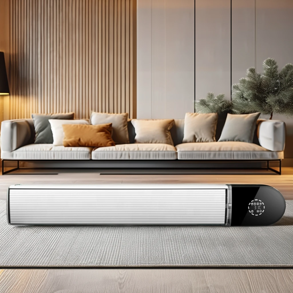 2400W Far Infrared Wall-Mounted IR Heater with Big LED Display Smart Home Control Remote PTC Timer WiFi Connectivity for RV Use