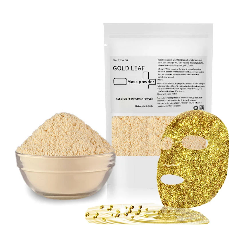450g Gold Foil Face Mask Powder Anti-aging Shrink Pore Skin Care Soft Mask Powder Wholesale
