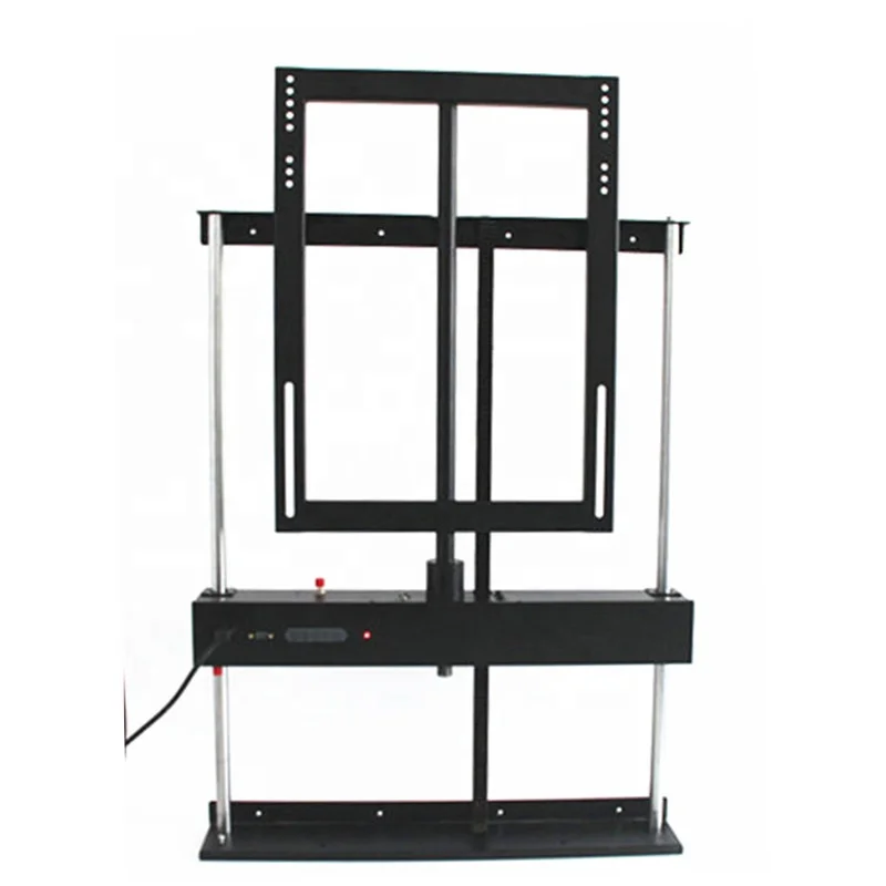 High Quality Motorized TV Lift Stand With Height Adjustable And Double TV LCD Monitor For Various Smart Conference System