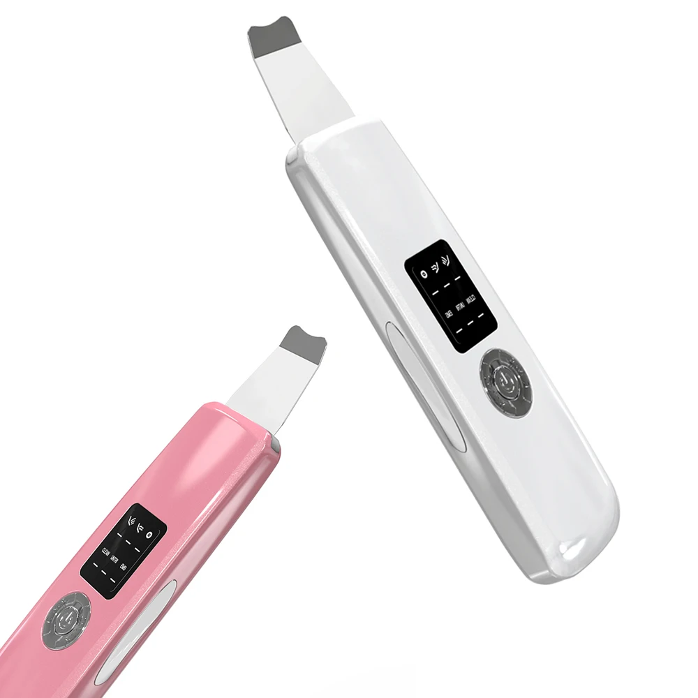 Wholesale portable popular electric beauty device ultrasonic facial silicon skin scrubber