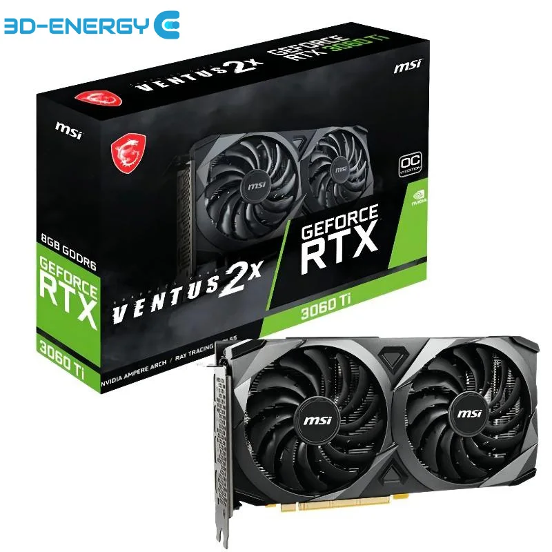For Msi Geforce Rtx 3060 Ti  2x 8g Ocv1 Lhr 3060 Gpu 8 Gb Computer Gaming Graphics Card Msi 8gb Rtx 3060ti Video Cards