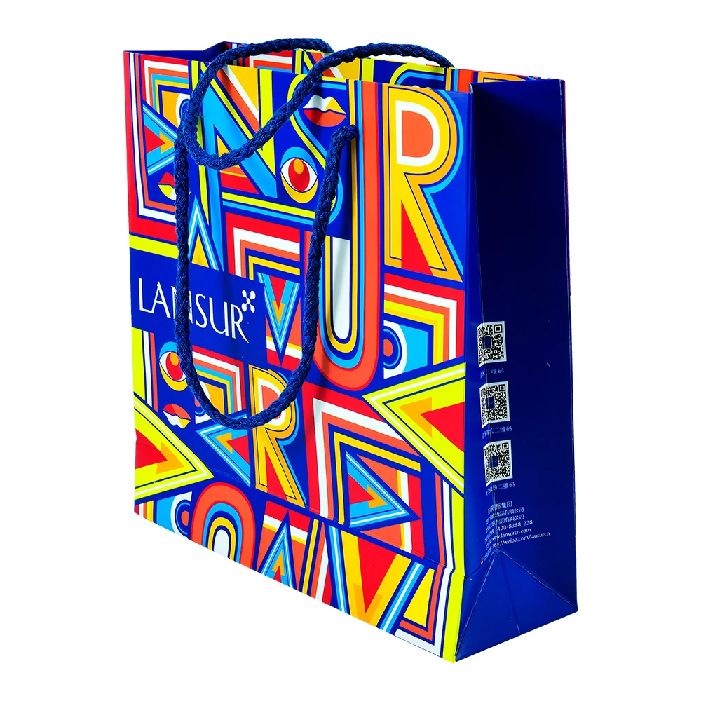 Factory Sale Various widely Used Luxury Gift Paper Bag with Logo Print