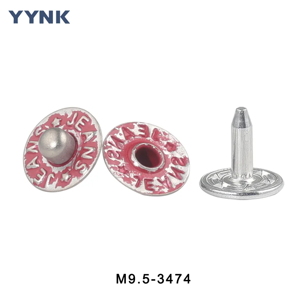 Custom OEM Engrave Logo Accept Rivet Retro Plating Metal Brass Jeans Pocket Button for Pants Jacket