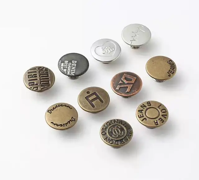 Custom Leather Decoration Buttons Rivet Metal Rivet For Clothing Jeans