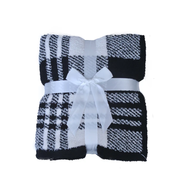 Custom Premium Winter Thick Throw Polyester half velvet Coral Fleece Double Layer Warm Blanket