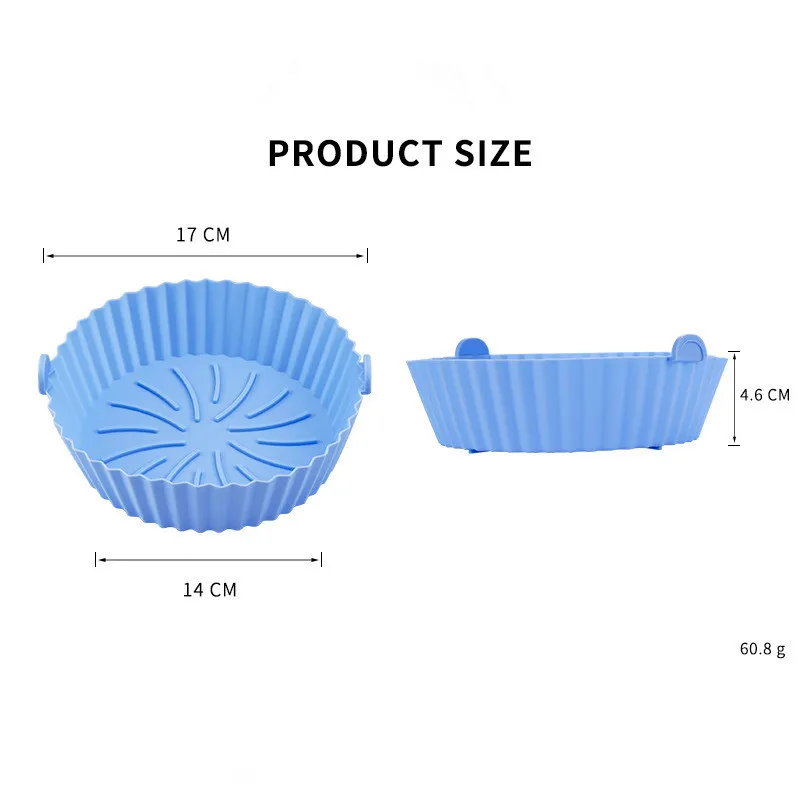 Saffron Cheap Silicone Air Fryer Pots Reusable Baking Tray Liners factory price round baking pans for air fryers
