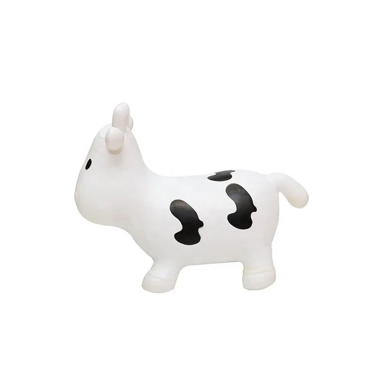 Manufacturer PVC jumping milk cow bouncy hopper inflatable ride on rubber bouncing animal toys for children