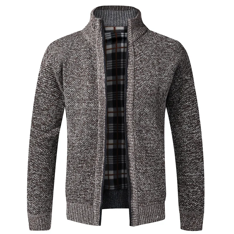 
Wholesale Turtleneck Sweaters Autumn Winter Men Knitted Sweater Cardigan Coats with Full Zipper 