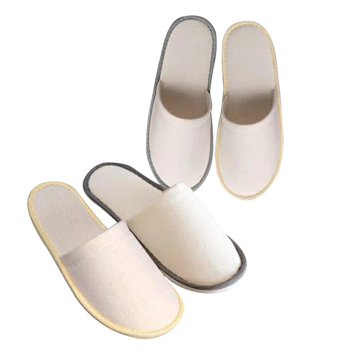 Factory wholesale top quality black velour hotel slippers disposable hotel slippers
