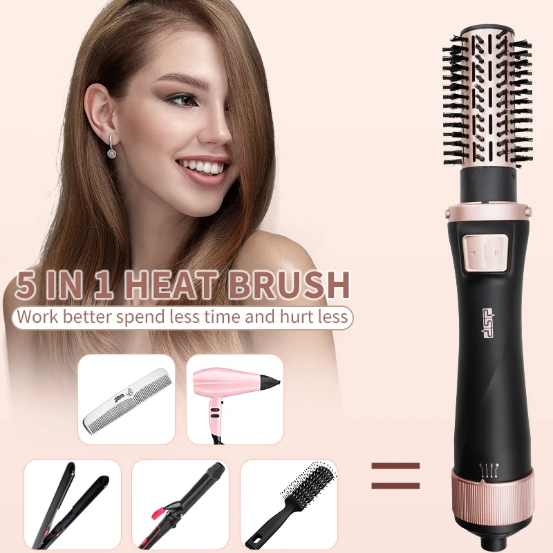 DSP 5 in 1 Hair Salon Tools Electric Hair Brushes One Step Hair Dryer And Volumizer Hot Air Brush With Kit