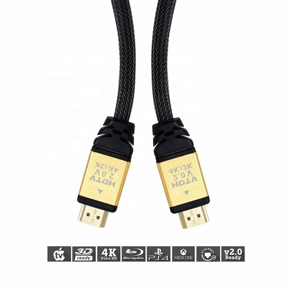Vnew top seller 1080P/2160P HDMI 2.0 High Speed 4K 3D nylon braid hdmi cable extension cable for Laptop/HDTV
