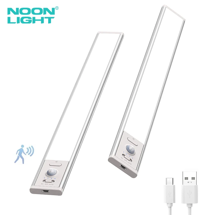 White Modern Rechargeable Battery Power Identified Pir Motion Sensor Portable Led Under Cabinet Light