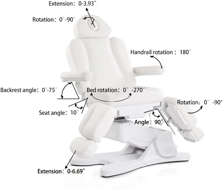 All Purpose 3 Motors Spa Bed Massage Dental Tattoo Chairs Treatment Table Aesthetic Chair Electric Facial Bed for Esthetician