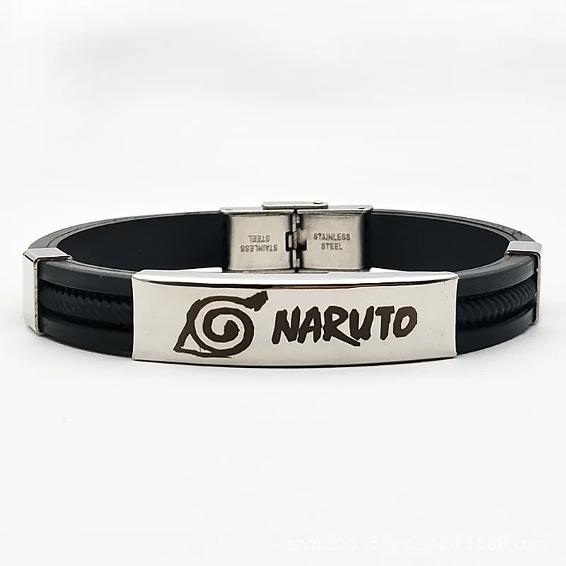40 Designs Anime Sword Art Online Silicone Bracelet Luffy Nami Character Bangle Tokyo Ghoul Stainless Steel Adjustable Bracelet