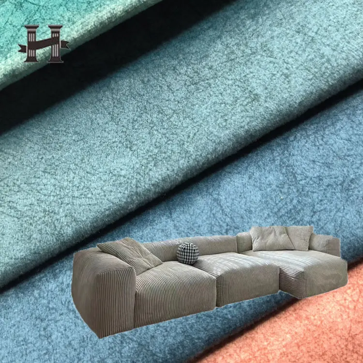 JYF-19#100Polyester Korean Velvet Fabric Holland  Crepe Velvet Fabric Sofas Furniture Living Room Sofas Sets