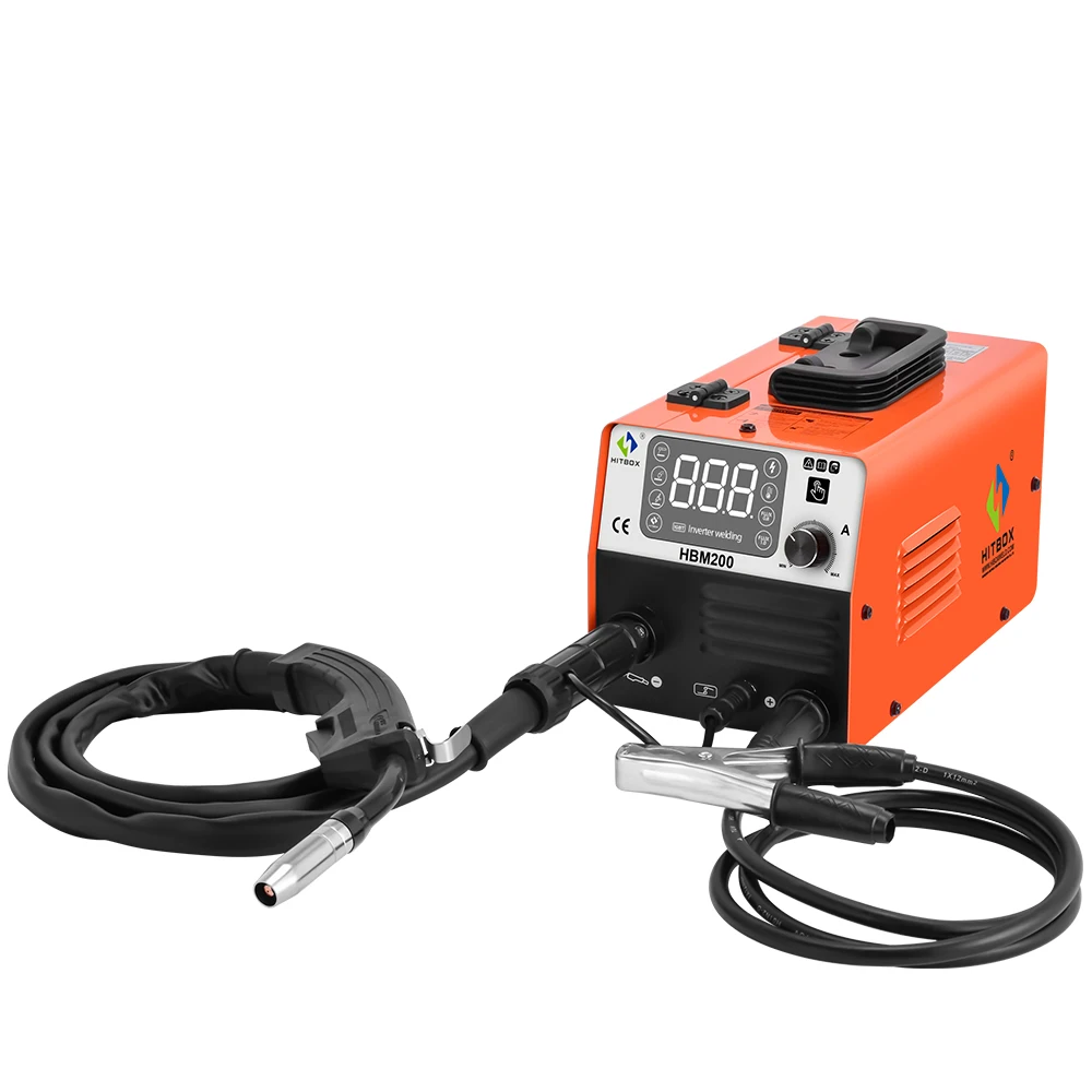 3 in 1 MIG TIG MMA Durability HITBOX gasless IGBT inverter MIG welding HBM200 welder  welding machine