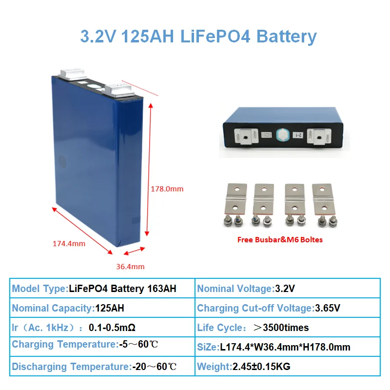 CALB 125AH L173F125B LiFePO4 Battery