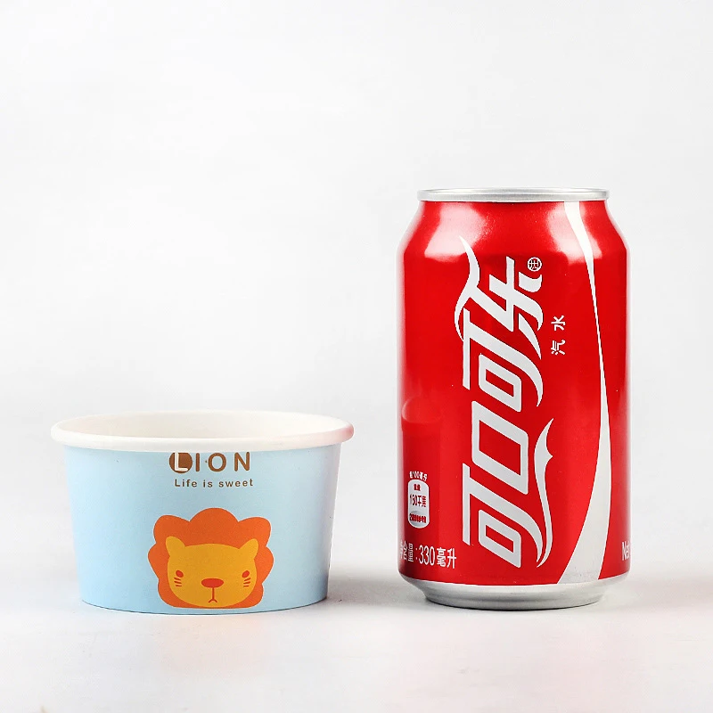 custom logo 3oz Manufacturers disposable white ice cream paper soup noodle cup with lid paper cup
