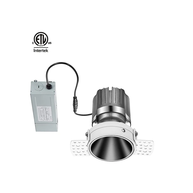 SZDAYTON Lighting Less Round Square Anti-glare Recessed Frameless ETL SAA CE Dimmable CRI90+ Architectural LED downlight