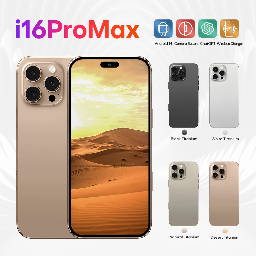Оригинальный телефон i16 16 pro max neuf 6 7 дюймов 8 ГБ + 512 клон ioss смартфон 8-ядерный celulares разблокированный мобильный