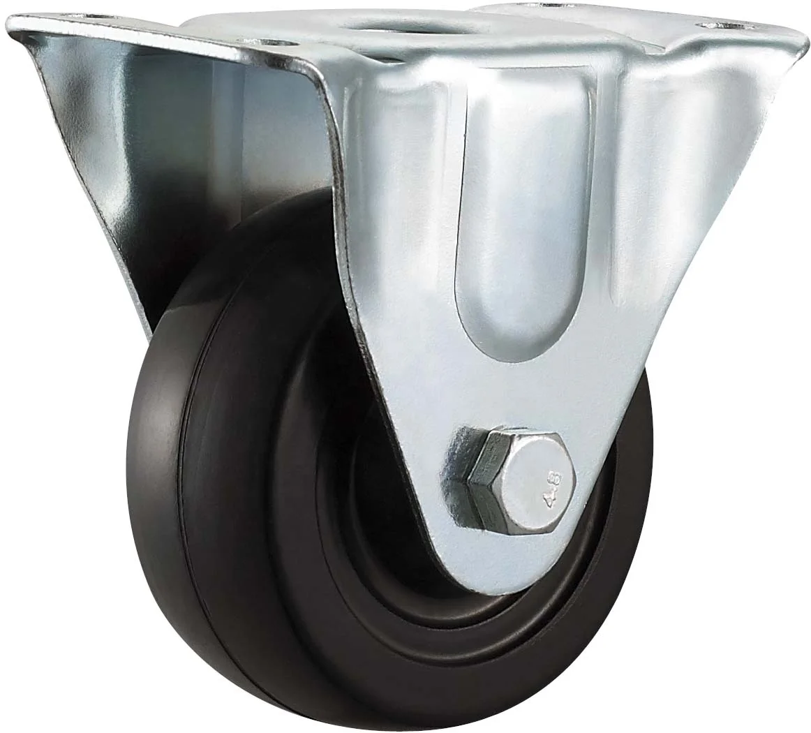 3 inch metal rigid casters heavy duty 75mm rubber furniture castor wheel small dolly wheel ruedas