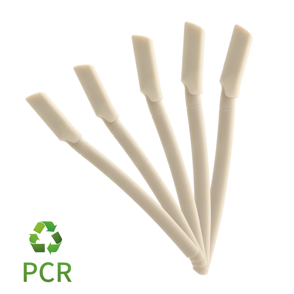 Post consumer Recycled  material facial razor, single blade stainless steel hair remover dermaplaning tool