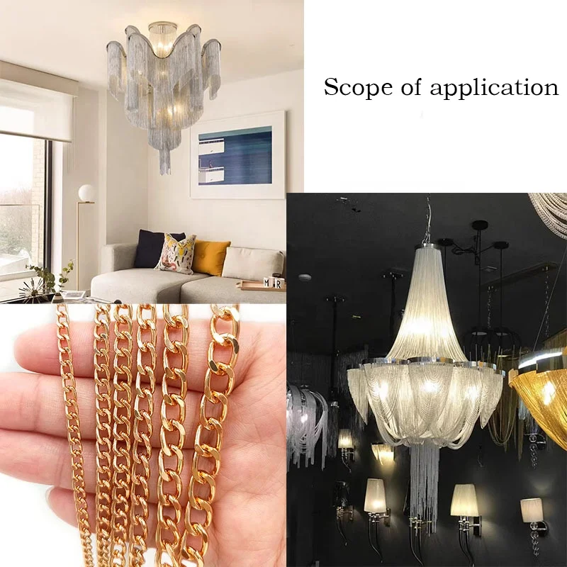 Aluminium Curb Chain Roll For Twisted Links Unwelded Chain Spool For Bracelet Purse Accessory Metal Bag Chains