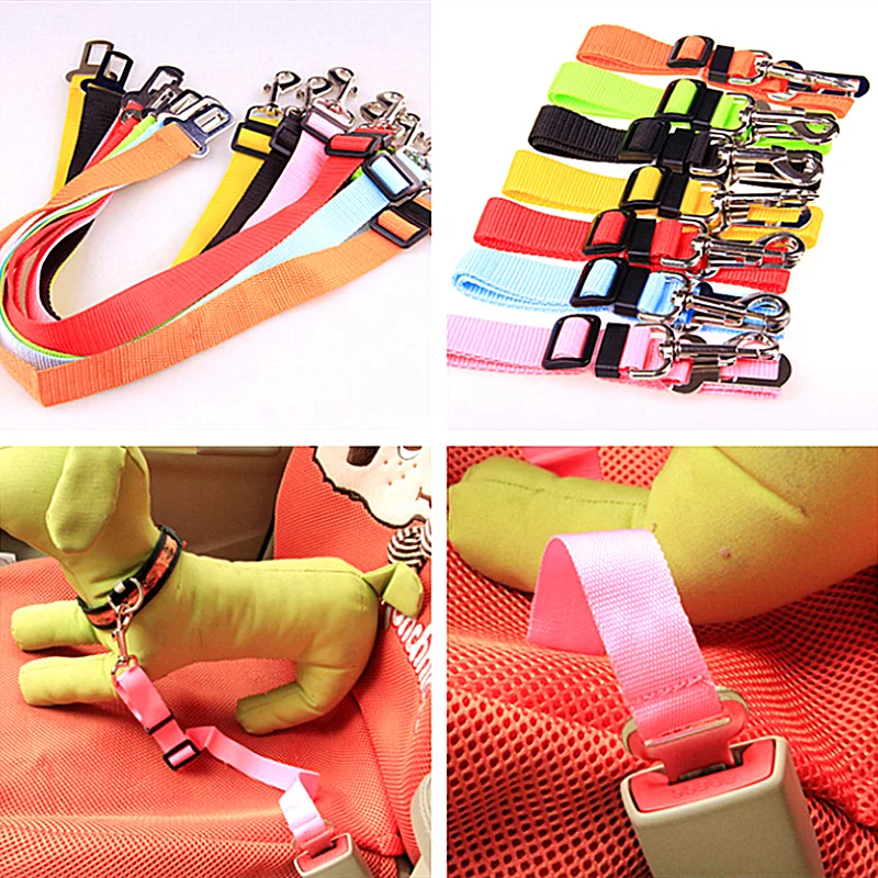 
Adjustable pet dog cat nylon vehicle car seat belt 