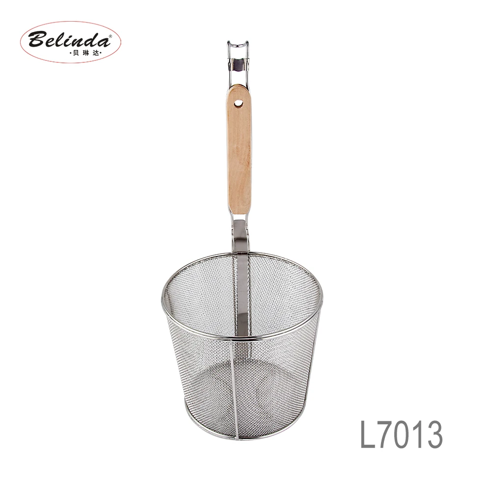 Stainless steel steamed vegetables cooking noodles sub-cooking barrels scalding vegetables colander filter mesh sieve