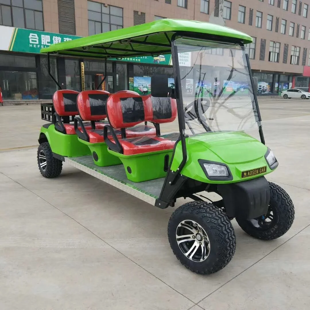 Мощная хозяйственная тележка, тележка для гольфа на 6 мест для внедорожников, тележка для гольфа на заказ с задней грузовой коробкой