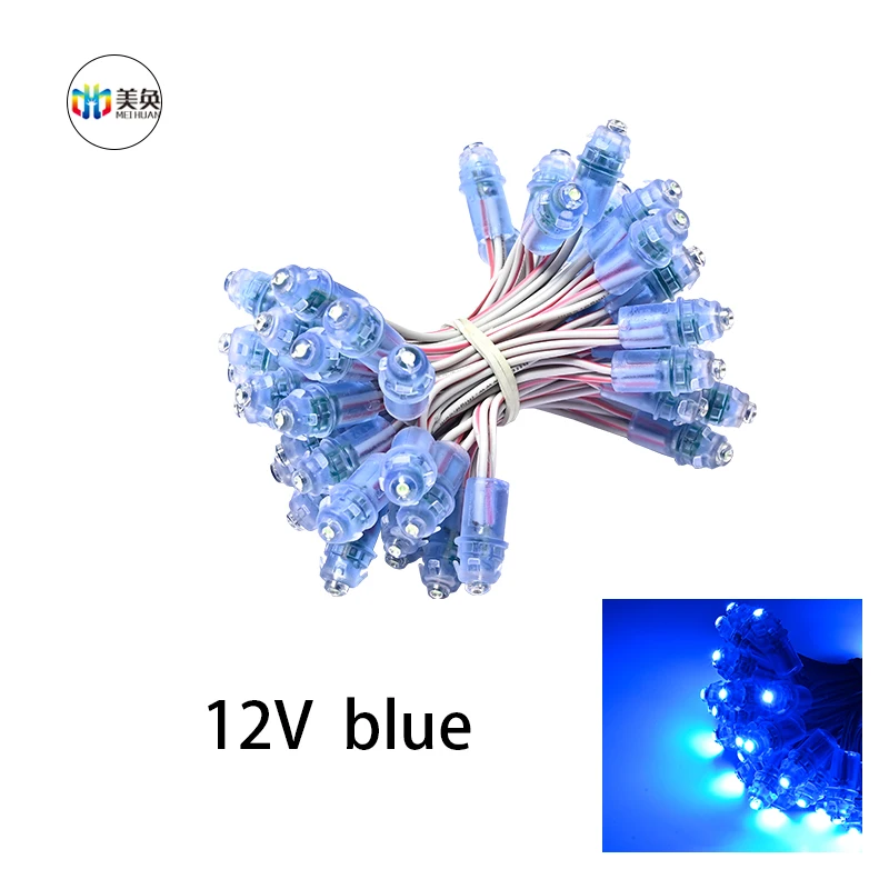 Single Color blue led module DC 12v 9mm LED signage letters light waterproof drill hole christmas decorations Light Strings