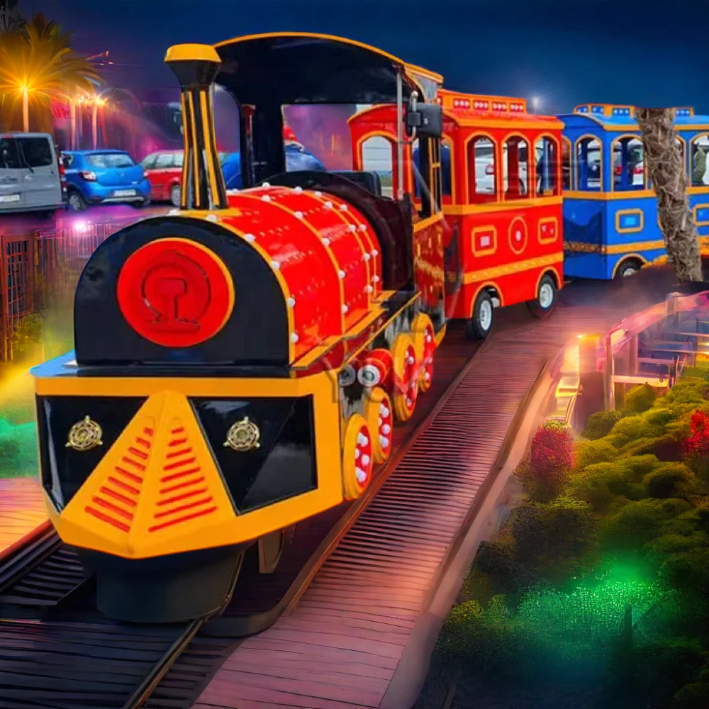Cheap Prices Attraction Amusement Park Used Electric Train Set Kids Rides On Trackless Trains for Kids for Backyard