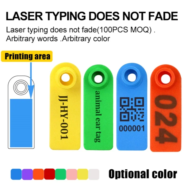 Green Sheep Goat Ear Tag RFID Tag Sheep Numbering Goat Ear Tags 001-100