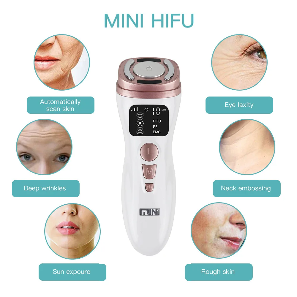 MINI HIFU High Intensity Focused Ultrasound Beauty Face Lift Skin Rejuvenation Sculpt EMS Contouring HIFU Machine