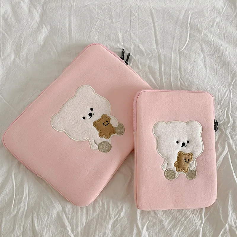 Симпатичный пушистый медвежонок для ipad сумка ноутбука Корейская девушка творческая плюшевая подкладка