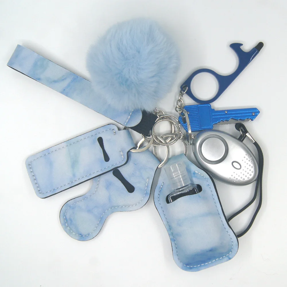 Изготовленным на заказ логосом личной безопасности выживания для женщин сигнализации Перцовый баллончик оконный брейкер, набор для самообороны брелок