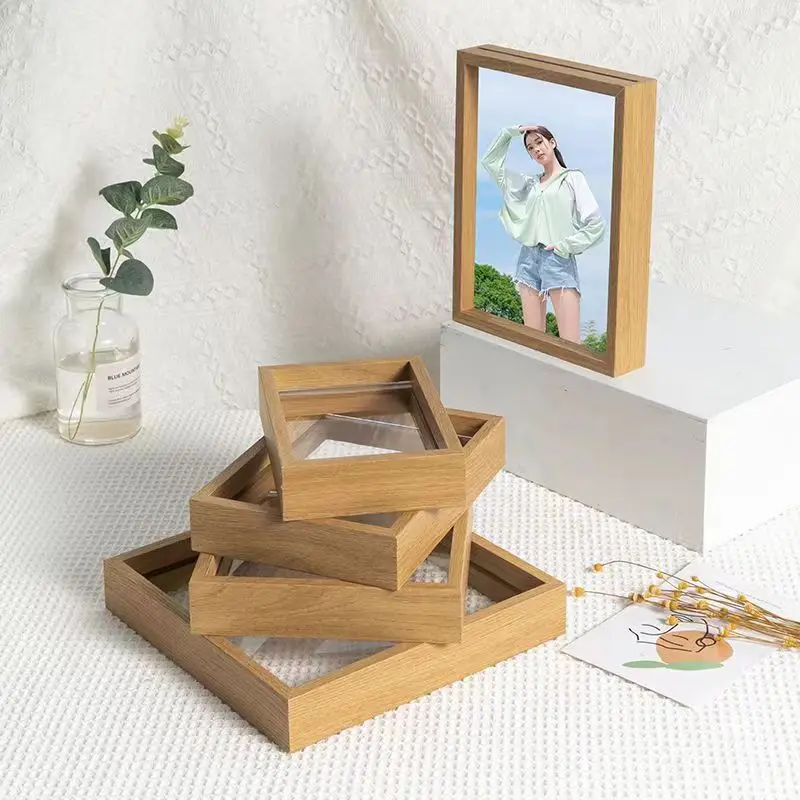 Factory Outlet Natural Wooden Photo Frame Wood Crafts, Wooden Boxes, & Wall Signs Home Decor Frames Photo Albums Accessories