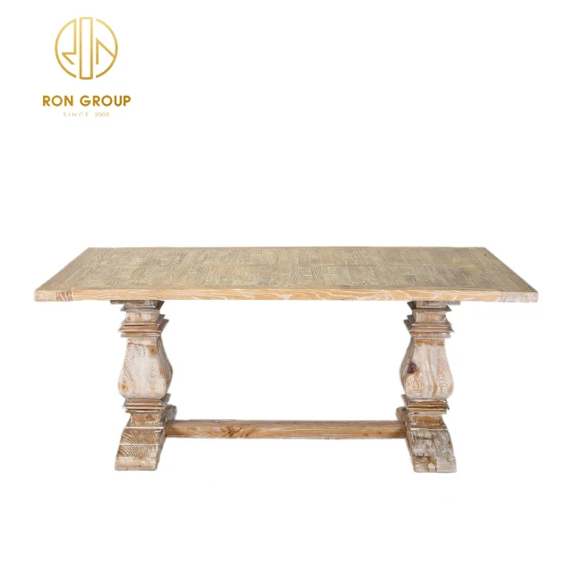 factory wholesale restaurant dining room furniture long antique old elm wood rustic table wood dining table