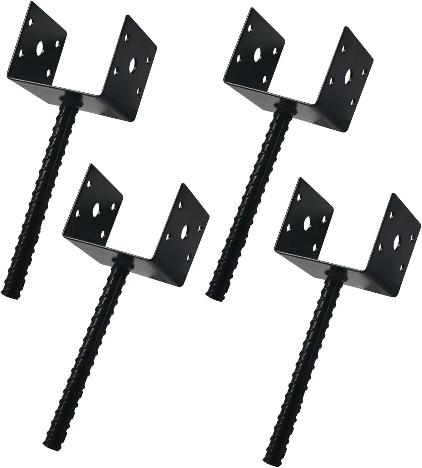 6x6 Concrete Fence Post Holder with One Anchor Rod Decking Post Bracket and Anchor Premium Post Anchor Brackets