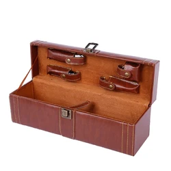 Luxury Wine Wooden Stainless Steel Box Embossing Wine Set Gift Box