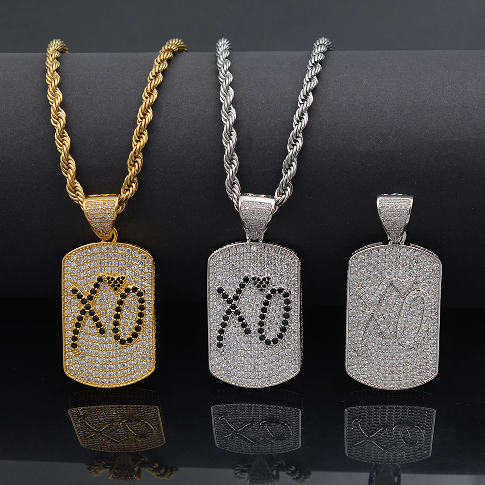 2022xoxo pendant Hip Hop Gold plated necklace trend XO brand