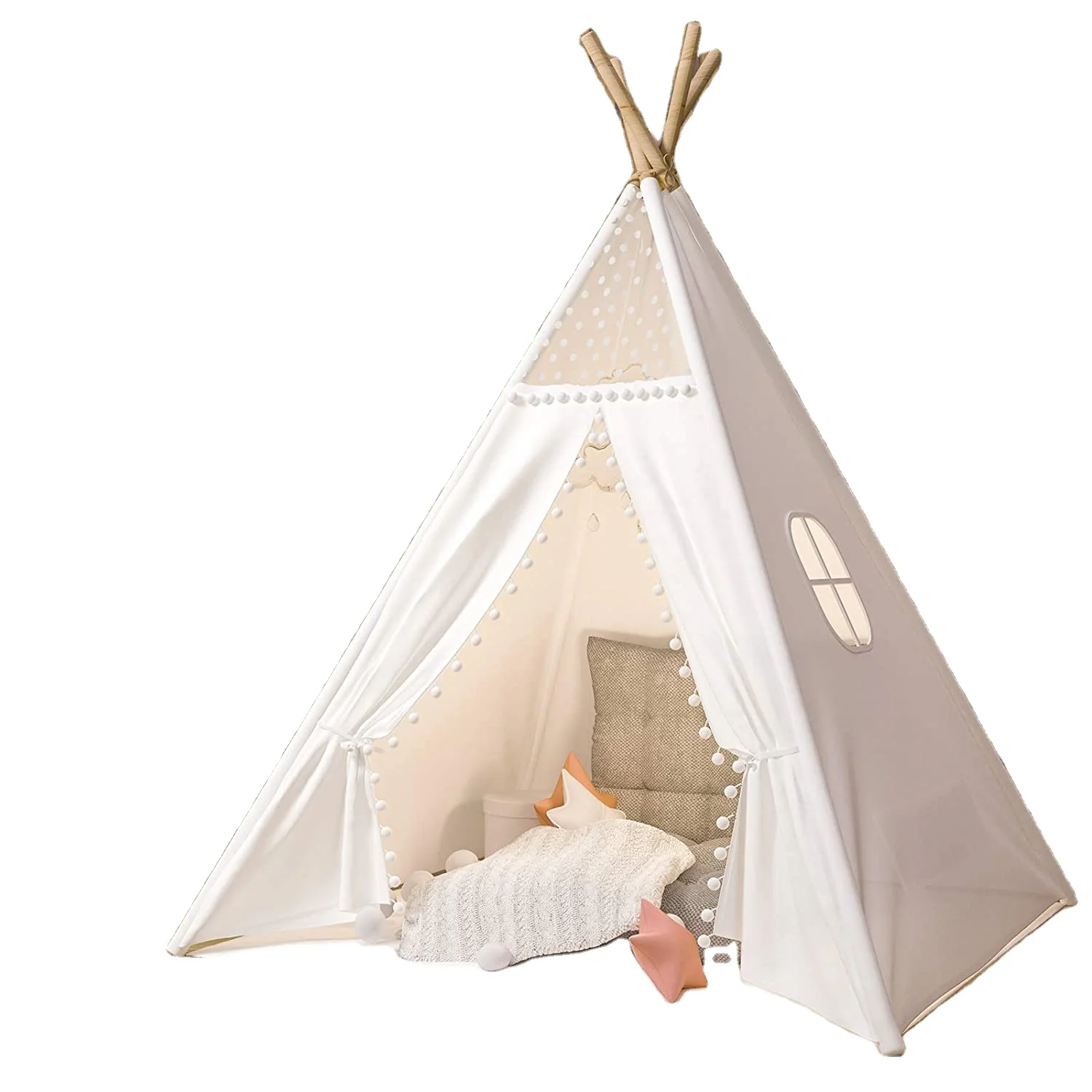 Детский игровой домик Love Tree для помещений, холщовая детская игрушечная палатка-вигвам из Индии