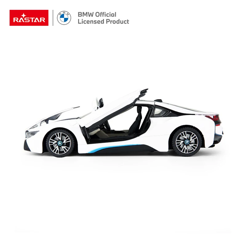 Rastar Factory Direct Sales BMW i8 1:24 scale Die Cast Car Metal Model Free Wheel Alloy Car Kids Toy Decorate vehicles for adult